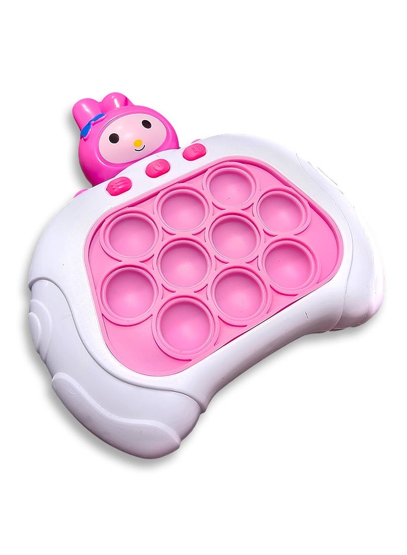 Quick Push Pop game, with a cute pink rabbit theme for kids and adults, boys and girls , a fun handheld game for home and garden , birthday gifts that is easy to move around so your child can spend hours of entertainment, a bubble pushing game to relieve stress and nervousness. - Image 4