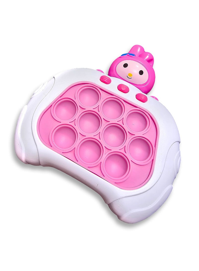 Quick Push Pop game, with a cute pink rabbit theme for kids and adults, boys and girls , a fun handheld game for home and garden , birthday gifts that is easy to move around so your child can spend hours of entertainment, a bubble pushing game to relieve stress and nervousness. - Image 3