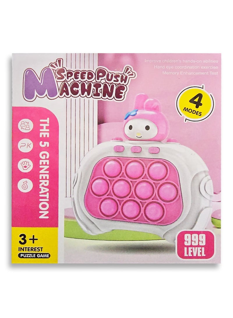 Quick Push Pop game, with a cute pink rabbit theme for kids and adults, boys and girls , a fun handheld game for home and garden , birthday gifts that is easy to move around so your child can spend hours of entertainment, a bubble pushing game to relieve stress and nervousness. - Image 2