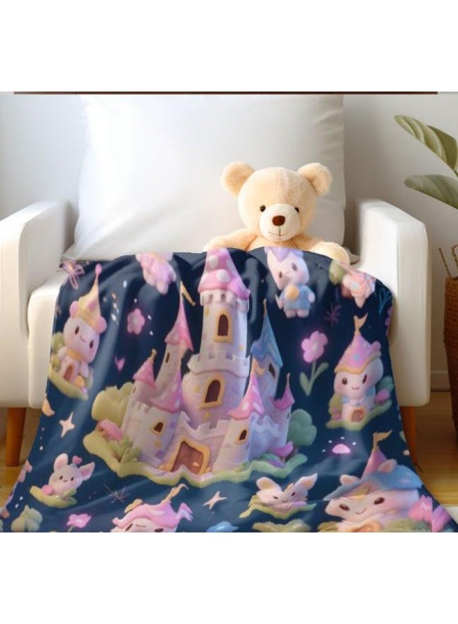 عام بطانية رقيقة من الفانيلا الكرتونية للأطفال والرضع (دافئة ومريحة، ومناسبة للنوم والألعاب) 70 سم * 100 سم - Image 3