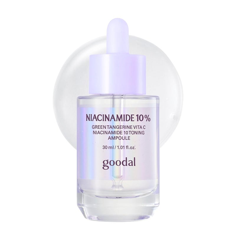 GOODAL Green Tangerine Vita C Niacinamide 10 Toning Ampoule - Facial Serum for Natural Glow, Daily Use, Pore Minimizer for Face, Hydrating, Korean Skincare, K Beauty (30ml/1.01 fl.oz.) - Image 1