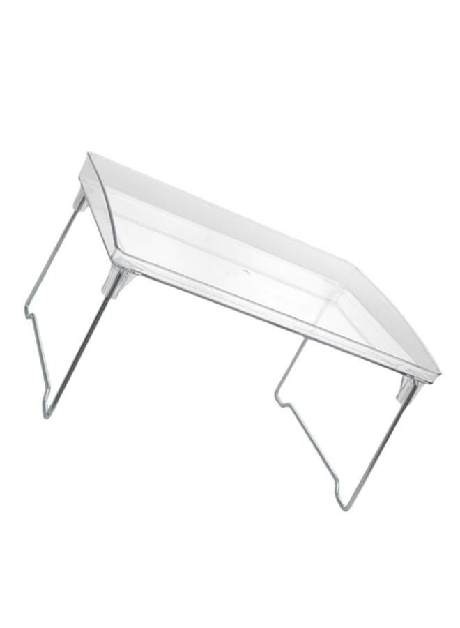 Transparent Acrylic Folding Storage Shelf Strong Bearing Capacity Multifunctional Space Saving for Desktop Kitchen - Image 4