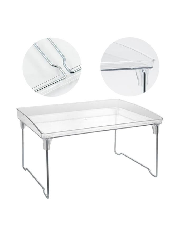 Transparent Acrylic Folding Storage Shelf Strong Bearing Capacity Multifunctional Space Saving for Desktop Kitchen - Image 2
