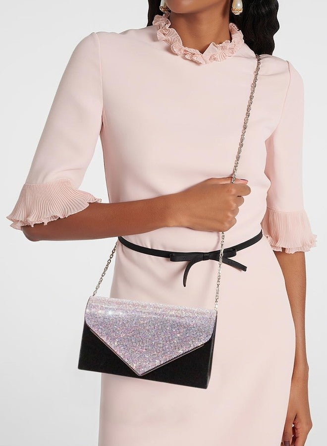 Naimo Rhinestone Clutch Purses for Women Evening Bag Satin Envelope Shouder Chain Bag Wedding Party Handbags - Image 3