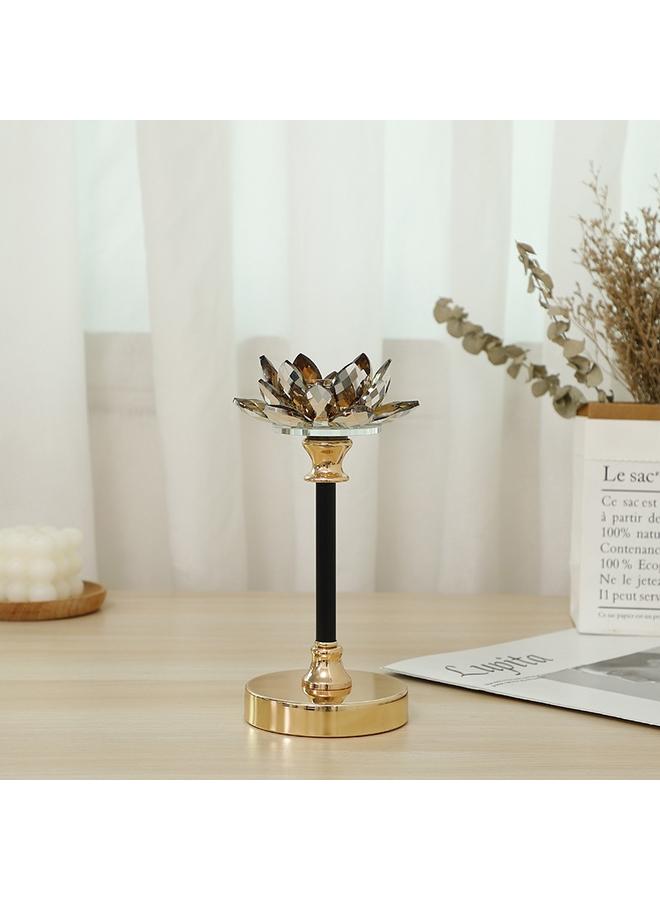 Bluejw New Crystal Candle Holder New Year Gift Multi-specification Lotus Company Wedding Home Metal Props  - Image 1