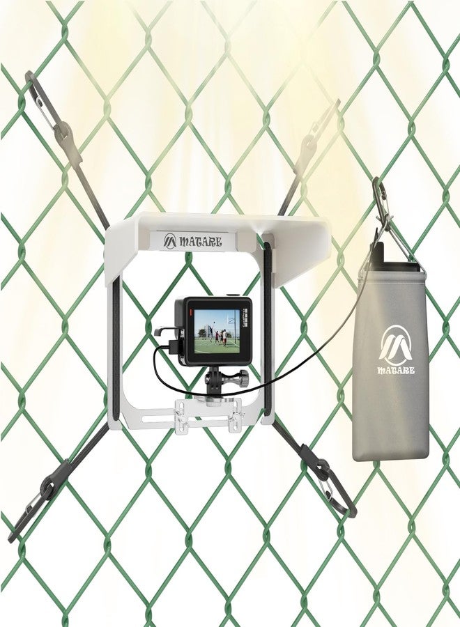Matare Cell Phone Fence Mount with Shade for iPhone, Mevo Start, Phones, GoPro and Other Action Cameras, Mounting Kit for Gamechanger for Recording Baseball,Softball and Tennis Games(MINI Plus) - Image 5