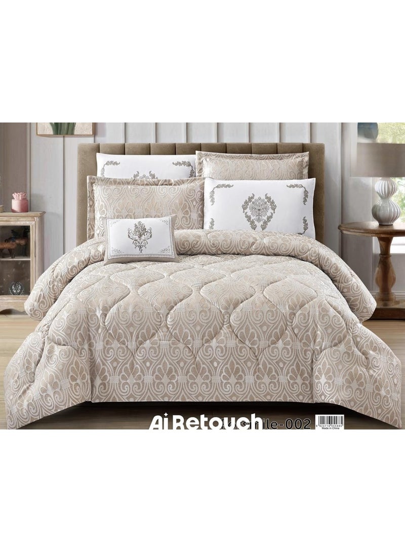 7-piece summer Jacquard bedspread for a double bed, made of excellent quality material, measuring 240 x 260 cm. - Image 1