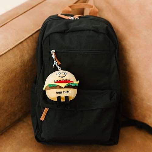 Punchkins Burger Bag Charm Funny Plush Keychain for Purse, Backpack, and Gifts for Food Lovers - Image 2