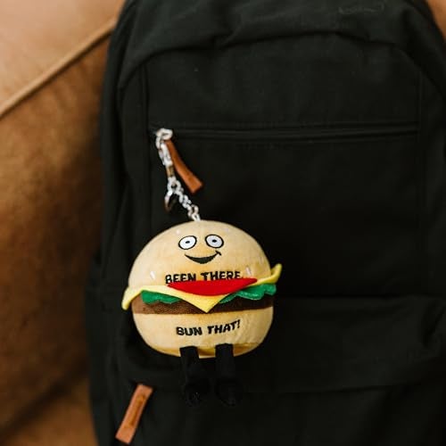 Punchkins Burger Bag Charm Funny Plush Keychain for Purse, Backpack, and Gifts for Food Lovers - Image 3