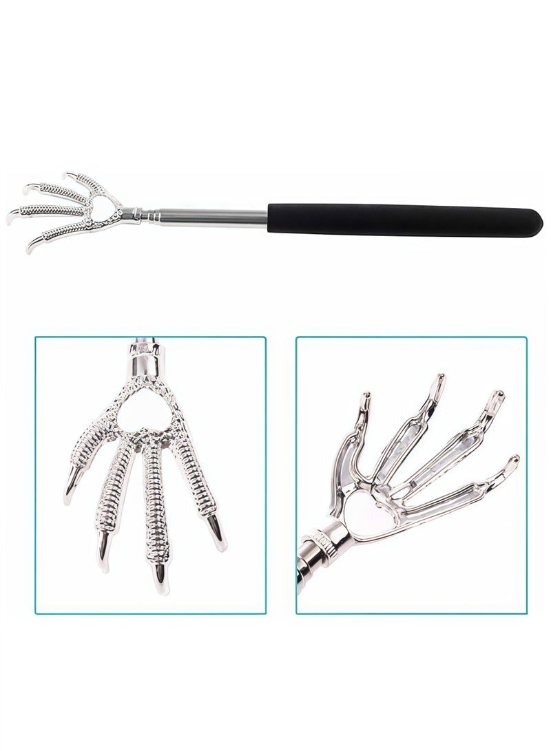 Telescopic Back Scratcher Extendable Handle Portable Stainless Steel Hand Massage Tool, Extends from 8.66 to 23.23 inches, 2 Pack - Image 5