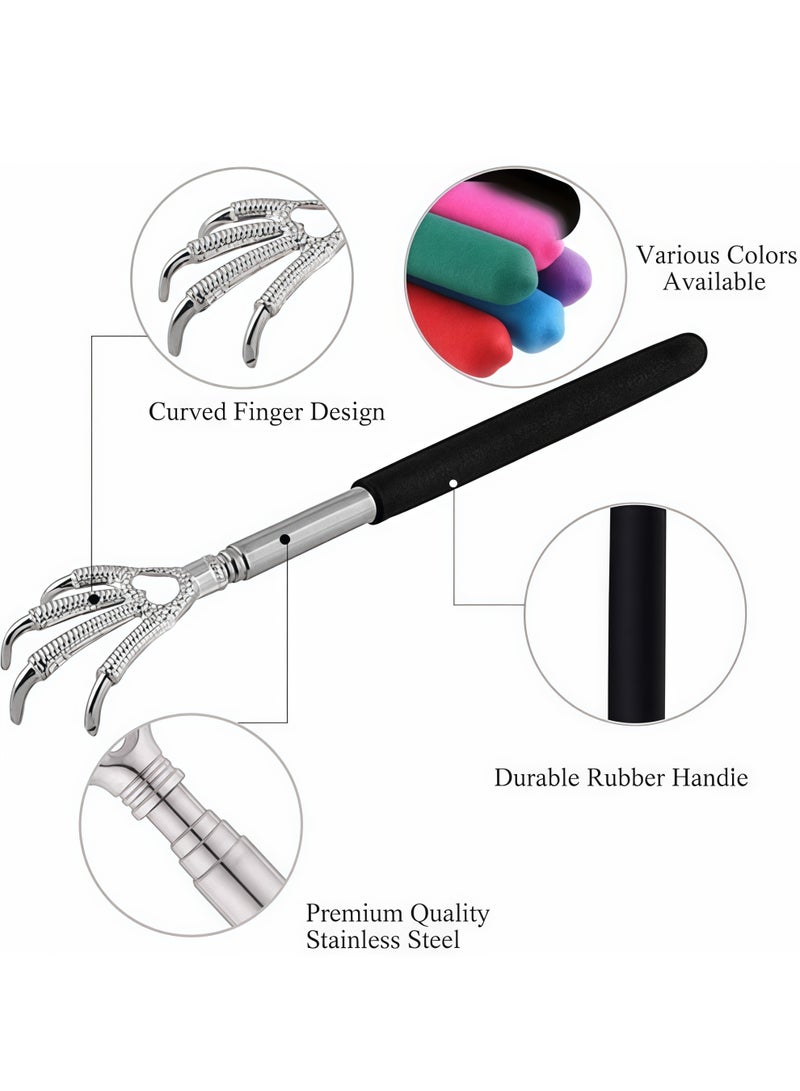 Telescopic Back Scratcher Extendable Handle Portable Stainless Steel Hand Massage Tool, Extends from 8.66 to 23.23 inches, 2 Pack - Image 2