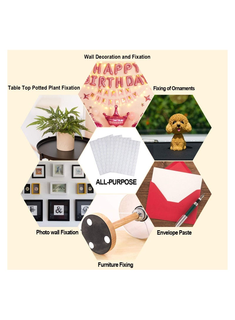 280 Pieces Double Sided Sticky Dots Stickers Removable Round Putty Clear Sticky Tack No Trace Super Sticky Putty Waterproof Small Stickers for Festival Decoration - Image 5