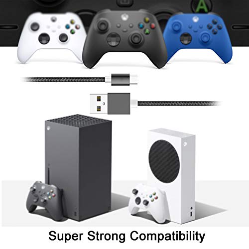 Akingdleo Replacement USB C Cable for Xbox Series S/X Console Controller Carbon Black/Robot White/Shock Blue/Elite Wireless Controller Series 2 - Image 2