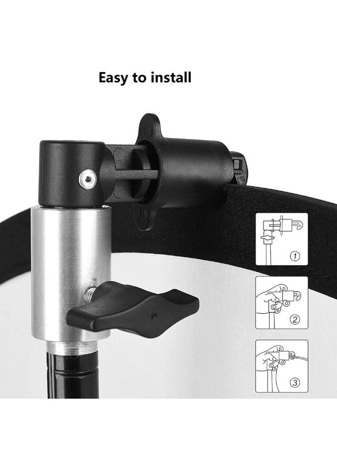 2pcs Reflector Clip Photo Video Photography Studio Background Reflector Softbox Disc Holder Clip Adapter Bracket For Light Stand - Image 2