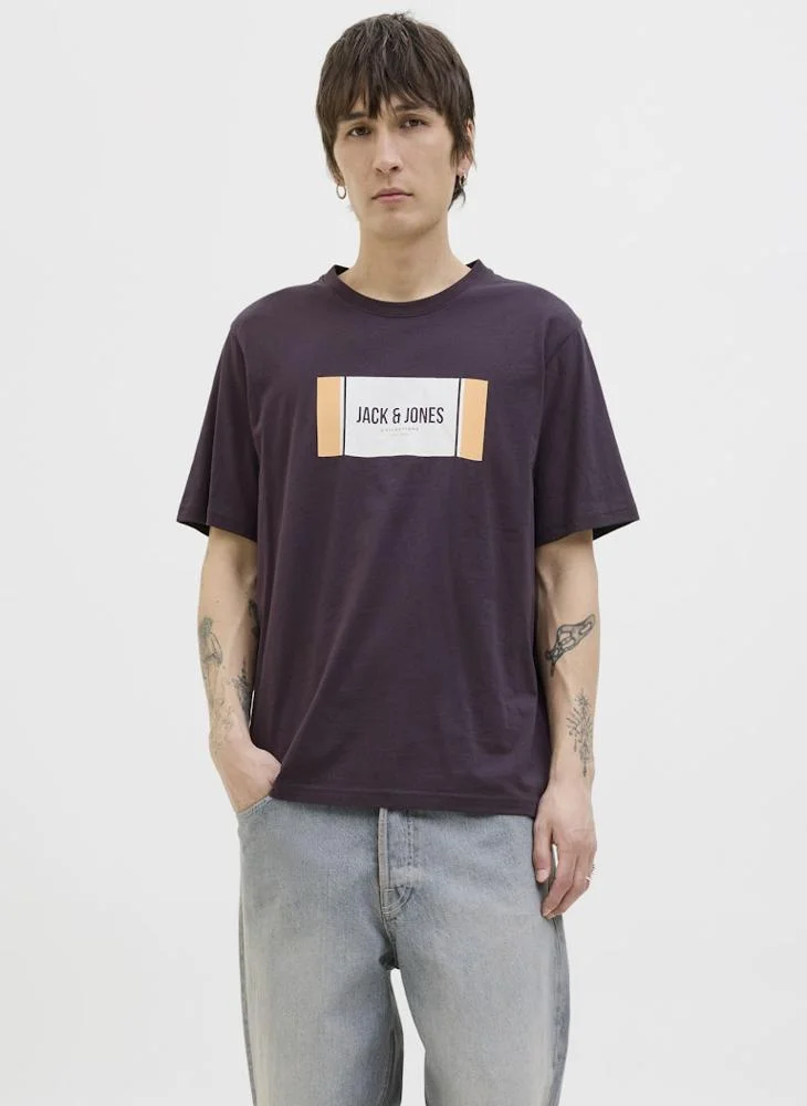 جاك اند جونز Jjhayato Crew Neck T-Shirt