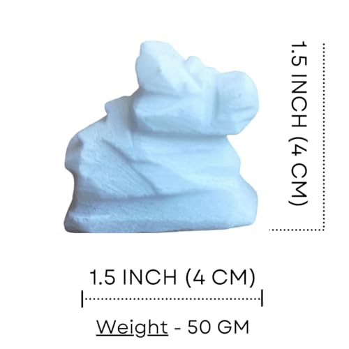 Salvus APP SOLUTIONS Sacred White Marble Shivling with Nandi Statue - Divine Elegance for Your Worship Space (Nandi-1.25 Inch, Shivji 2.5 Inch) - Image 3