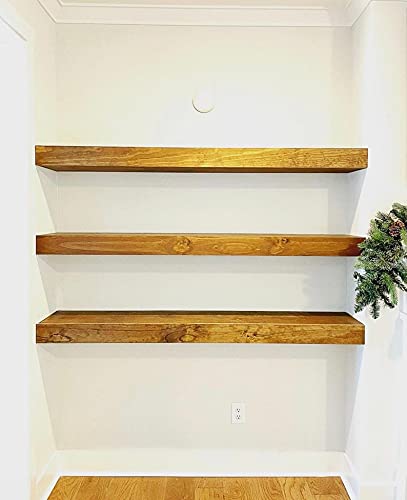 Vm Decor 18 Inch Floating Shelves For Wall Set Of 3 Rustic Wall Mounted Ledge Shelf For Bathroom Bedroom Living Room Sheesham Wood - Image 4