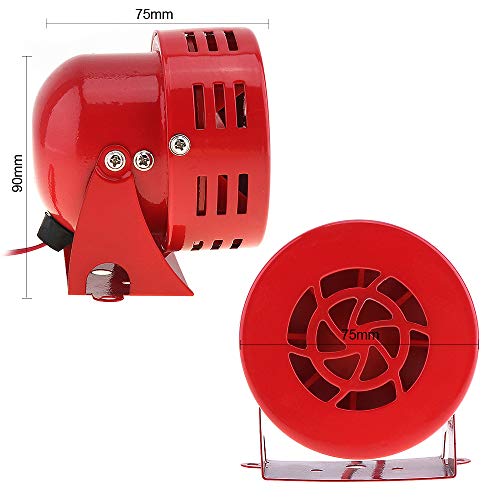 ePathChina Universal 12V Red Automotive Motorcycle Horns Air Raid Siren Horn Car Truck Motor Driven Alarm - Image 2