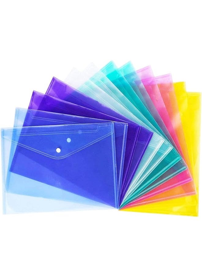 A4 Plastic Wallets Folder 12Pcs Document Files Envelope Folders Travel Storage Bags Pockets For Cash Budget Envelopes Store Documents Stationery Letters And Game Cards - pzsku/Z22E63B18A6D02FBA8E87Z/45/_/1740916111/0ead84a1-69b9-44a2-be2d-6df9f34ed06f