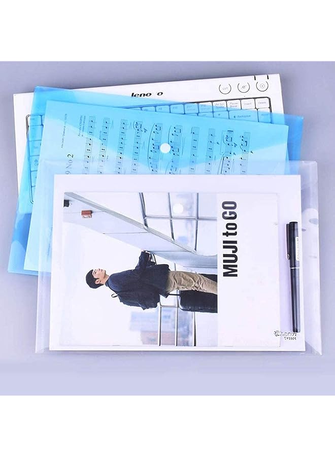 A4 Plastic Wallets Folder 12Pcs Document Files Envelope Folders Travel Storage Bags Pockets For Cash Budget Envelopes Store Documents Stationery Letters And Game Cards