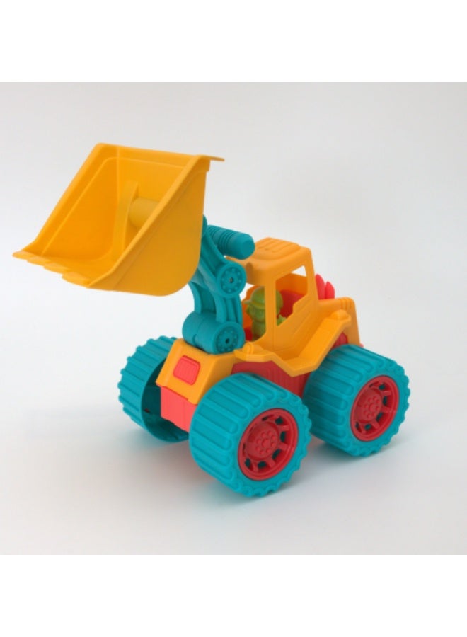 تيم لعبة شاحنة جرافة ضخمة (لودر) موديل 41642، سيارة شاطئ ورمل كبيرة، جرافة رمل بعجلات مطاطية للبنات والأولاد، طول 81.5 سم - Image 2
