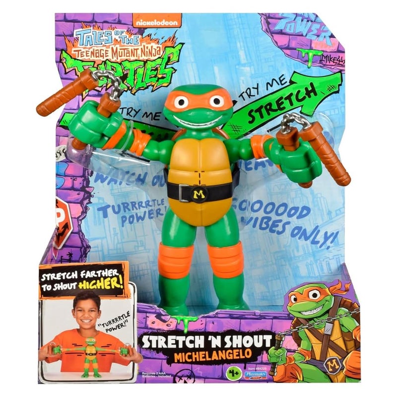 Playmates Teenage Mutant Ninja Turtles Stretch N Shout Michelangelo - Image 2