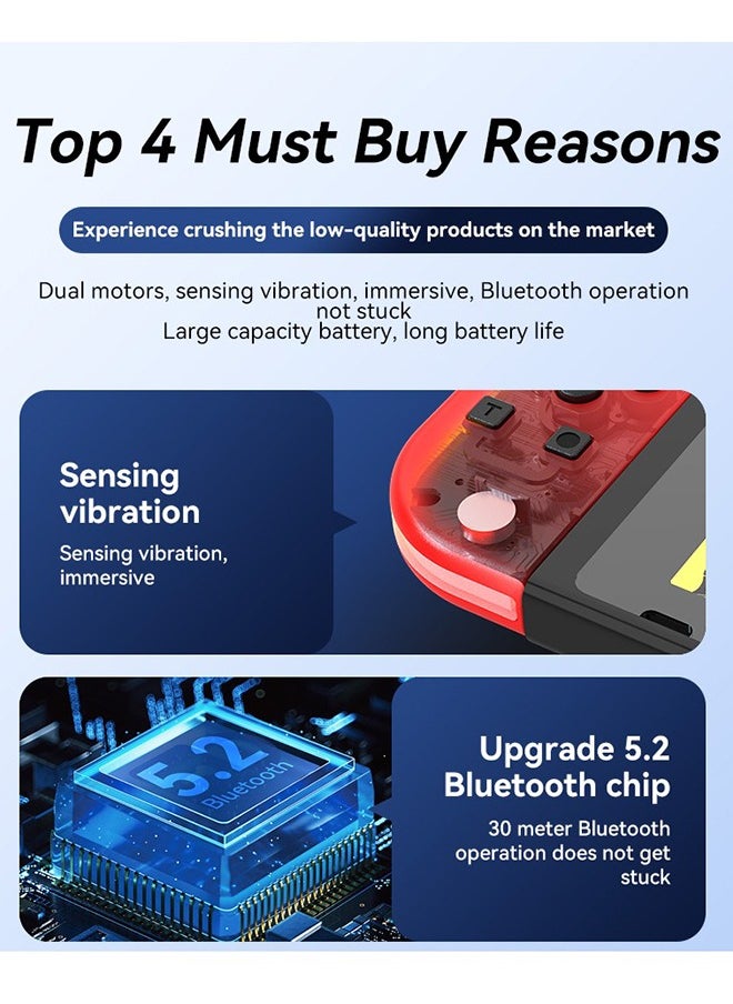 Generic - Wireless Controller for Nintendo Switch Controllers Replacement Compatible with Nintendo Switch Lite OLED Joystick with Wake up Screenshot Dual Vibration Motion Control Function With RGB Light - Image 1