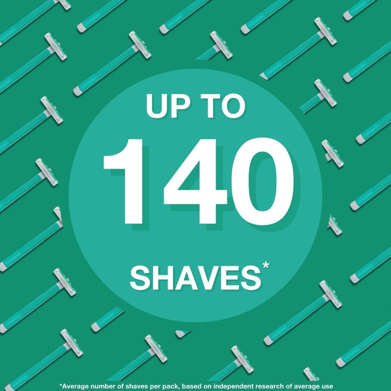 schick شيفك إكزاكتا2 ماكينة حلاقة حساسة بشفرة مزدوجة قابلة للتصرف للرجال - 12+6 عبوة مع فيتامين E و الألوة فيرا - Image 5