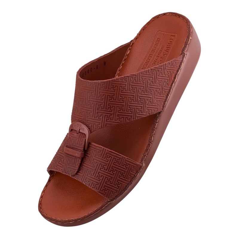 إيت صندل عربي يدوي الصنع للرجال من AET | شبشب رجالي خارجي | شبشب مفتوح من الأمام للاستخدام اليومي | جلد شامواه عربي أصلي مع إبزيم | تصميم جديد | نعل داخلي بلون بني فاتح | مريح وخفيف الوزن - Image 3