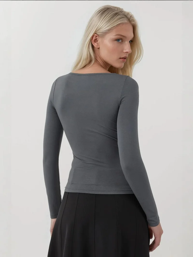 HICCUP Soft Long Sleeve Fitted Top Busem Collection