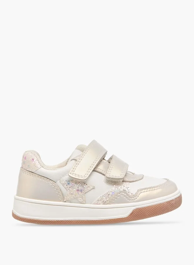 Barefeet Girls Colourblock Sneakers with Hook and Loop Closure