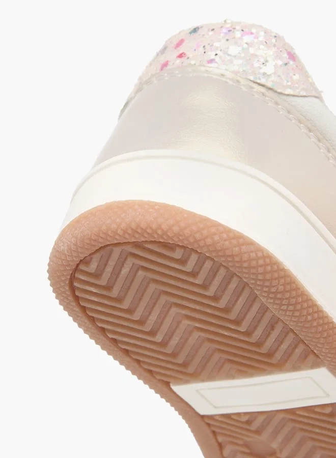 Barefeet Girls Colourblock Sneakers with Hook and Loop Closure