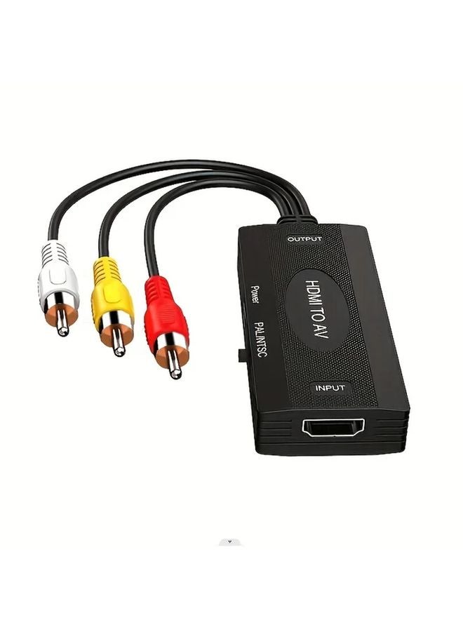 Black Rca To Av Converter 1080P Pal Ntsc For Tv Pc Ps3 Xbox Vhs Vcr Dvd Players - Image 4