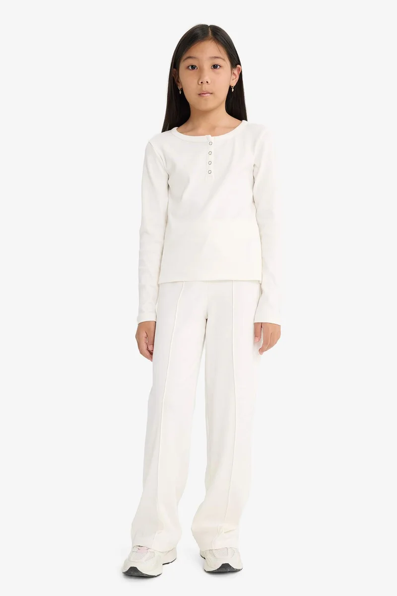 DeFacto Girl Ribbed Camisole T-Shirt Sweatpants 2 Piece Set
