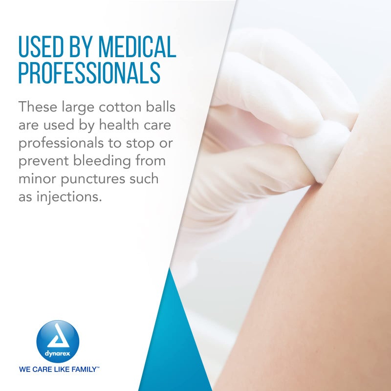 Dynarex Cotton Ball, Non-Sterile and Large, Latex-Free, Pack of 2000 - Image 5