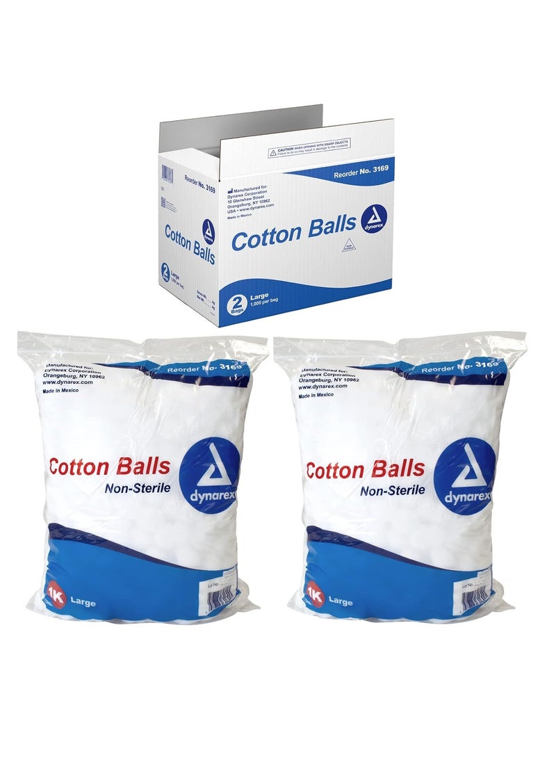 Dynarex Cotton Ball, Non-Sterile and Large, Latex-Free, Pack of 2000 - pzsku/Z22E6A01571F1156B4DB7Z/45/_/1735914202/d5a37ecd-cd5c-4877-b149-bbab888787a6