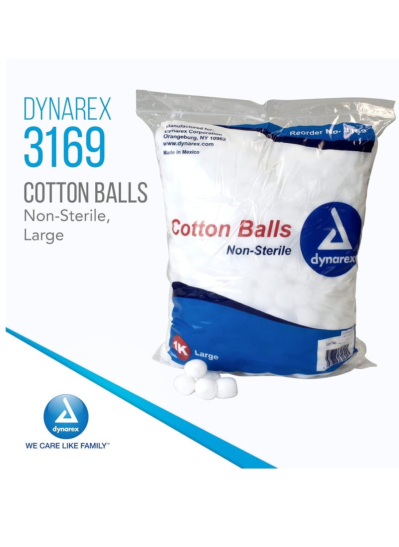 Dynarex Cotton Ball, Non-Sterile and Large, Latex-Free, Pack of 2000 - pzsku/Z22E6A01571F1156B4DB7Z/45/_/1735914211/18c39b85-a253-4329-996e-208b296fdbdd