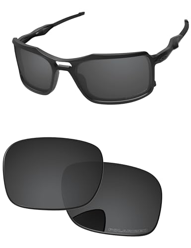 PapaViva Replacement Lenses for Oakley Triggerman OO9266 Sunglass Solid Black Polarized - Image 1
