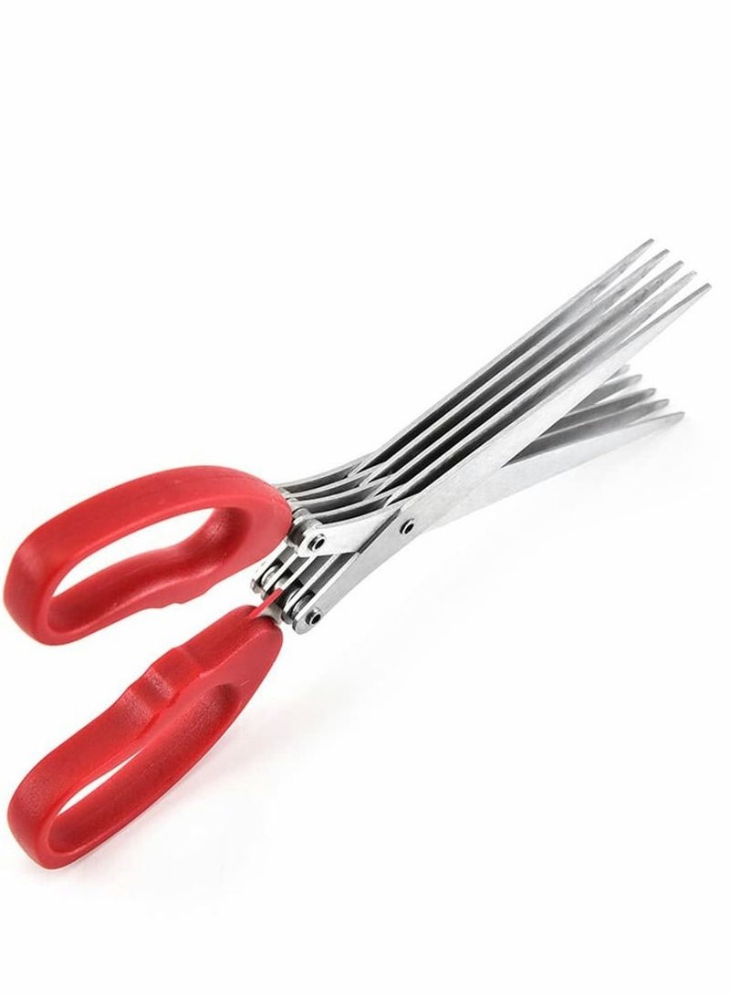 Excefore Shredder Scissors, Herb Scissors, Multipurpose 5 Blade Kitchen Herb Shears Herb Cutter for Chopping Basil Chive Parsley - Image 1