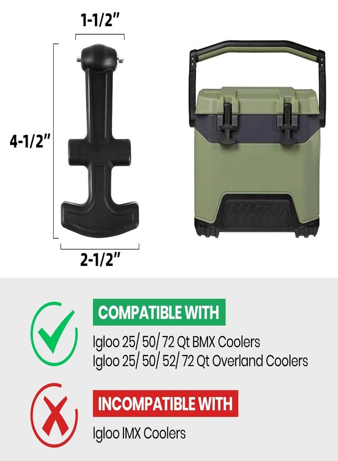 Calvana (2-Pack Universal T-Latch Handle Cooler Lid Replacement Kit for BMX and Overland 25-72 Qt Coolers, and More,Premium Durable Rubber Latches Cooler Replacement Parts - Image 3
