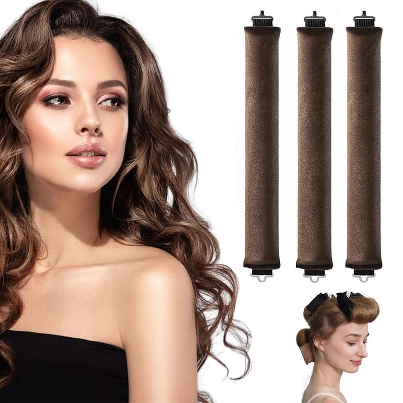 BIRZAR Heatless Hair Curler Flexible Heatless Curls with Hook Satin Rollers Hair Curler for Women Heatless Heatless Curls Headband for All Hair Types Overnight Heatless Hair Curler for Natural Hair - Image 1