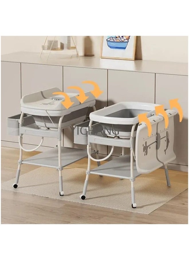 DEHKAH - 3-In-1 Collapsible And Movable Diaper Changer, Storage, Bathtub - Image 1