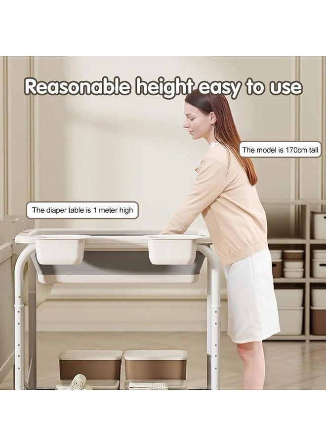 DEHKAH - 3-In-1 Collapsible And Movable Diaper Changer, Storage, Bathtub - Image 1