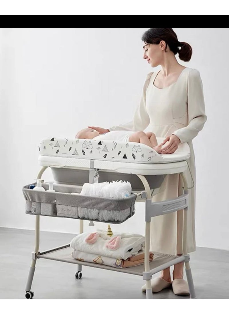 DEHKAH - 3-In-1 Collapsible And Movable Diaper Changer, Storage, Bathtub - Image 1
