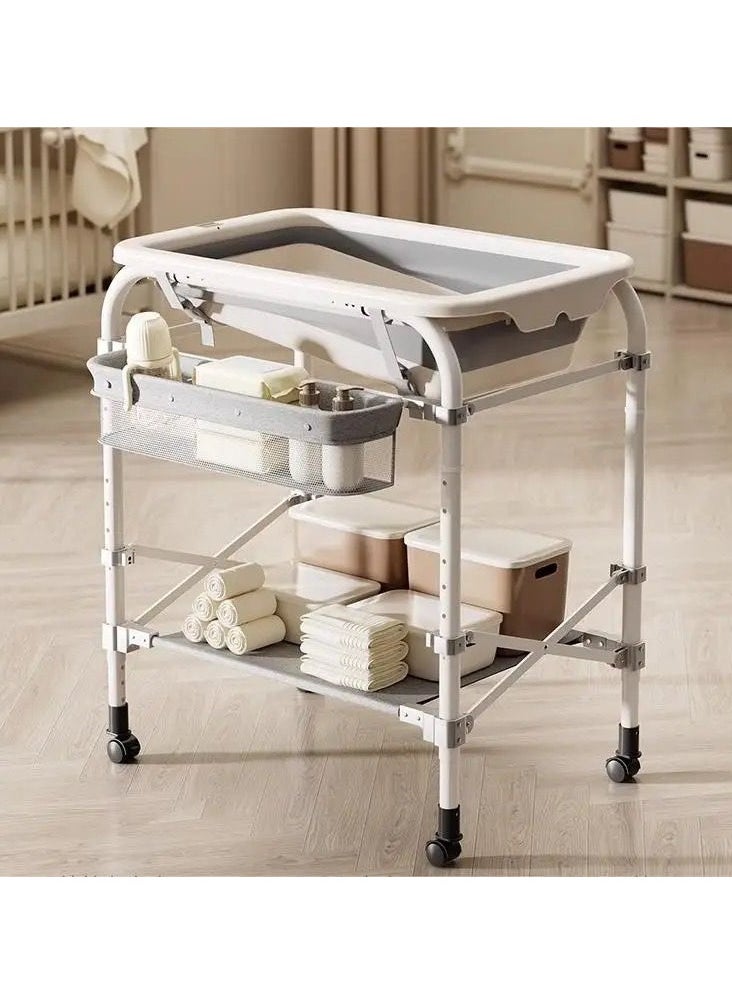 DEHKAH - 3-In-1 Collapsible And Movable Diaper Changer, Storage, Bathtub - Image 1