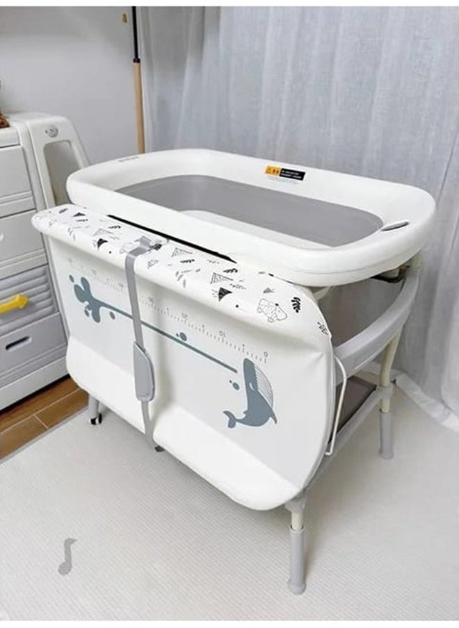 DEHKAH - 3-In-1 Collapsible And Movable Diaper Changer, Storage, Bathtub - Image 1