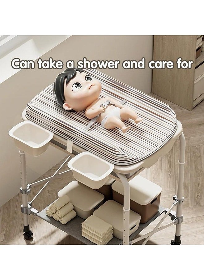 DEHKAH - 3-In-1 Collapsible And Movable Diaper Changer, Storage, Bathtub - Image 1