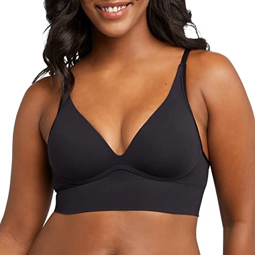 Maidenform صدرية مايدنفورم النسائية بدون درزات، صدرية طويلة قابلة للتحويل على شكل تانك باللون الأسود - Image 1