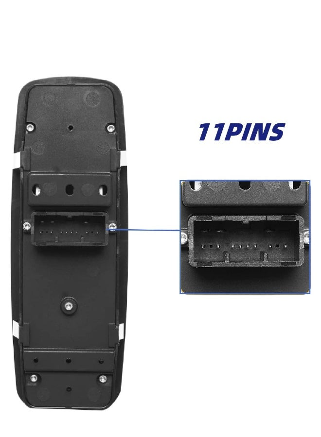 Topleo Power Window Switch Front Driver Side Replacement for 2011-2020 Chrysler 300, 2015-2017 Chrysler 200, 2011-2019 Dodge Charger, 2016-2022 Ram 1500 2500 3500 4500 5500, Replace OE 68139805AB 68139805AA - Image 2