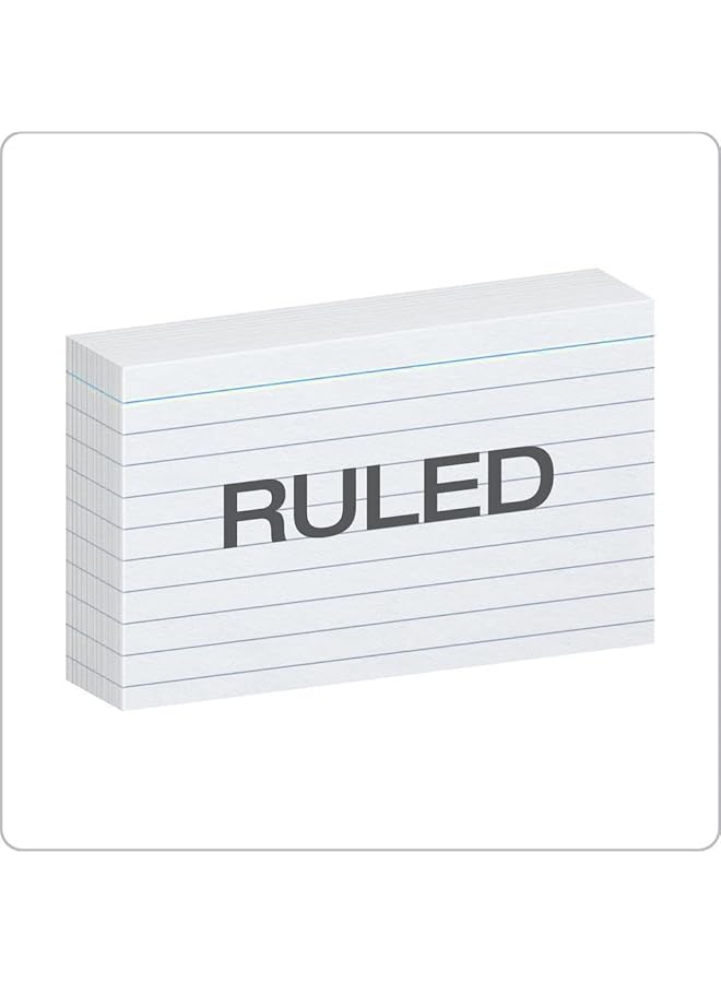 MARKQ Ruled Index Cards 100 Pieces 5 Inch X 3 Inch Size White - Image 4